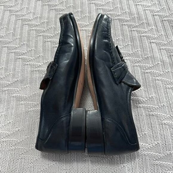 Vintage Sergio Aloy black Italian leather tassel loafers size 10.5 main image 5